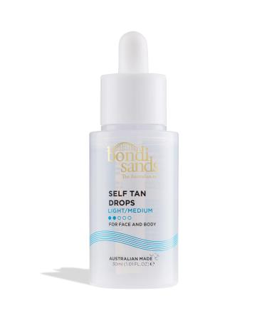Bondi Sands Self Tan Drops - Light/Medium 30mL | Customisable Glow | Suitable for Sensitive Skin | Vegan + Cruelty Free|30ml/1.01 FL OZ
