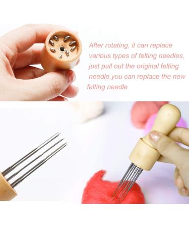 ZMAAGG Felting Needle Set - 43 Pieces with Wood Handles, Awl, and Instruction for DIY Felting - 3 Sizes Included - Buy Online on SooperMarket.com