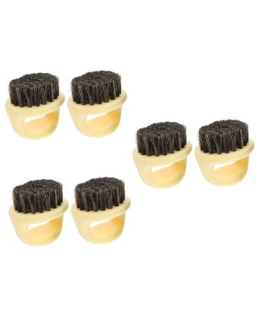 Beavorty 6 Stk Men Bartenkamm Men Taschenk mme Head massage brush beards for men Bart Razor brush men Razor brush Bart comb for black men horse hair household paragraph 6x5cmx3pcs beigex3st