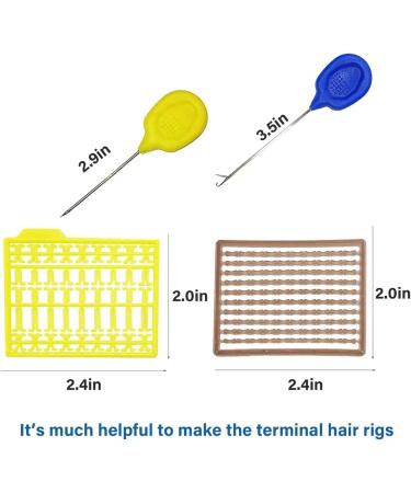 SEAOWL Carp Fishing Hair Rigs | High Carbon Steel Barbed Hooks | Rolling Swivel Boilies | 24 Pcs with 2 Card Boilie Bait Stops | 2 Needles | 4 Sizes 4 - Buy Online on SooperMarket.com