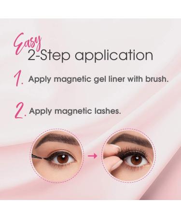 Ardell Magnetic Gel EyeLiner & False Lashes Accent 002 - 1 Set | Easy Application & Stunning Results - Buy Online on SooperMarket.com