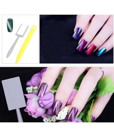 Long-Lasting Double-Head Gel Magnet -11Pcs/Set 3D Cat Eye Magnetic LED Polish Soak Off Stick Manicure Nail Art Tools - Buy Online on SooperMarket.com