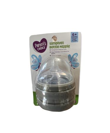 Simplyst Bottle Nipple 6+Months Fast Flow 2 Pack