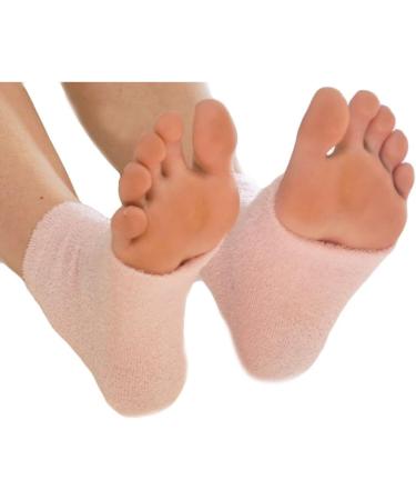Shop Spa Ventilated Moisturizing Socks | Heel Cuff & Breathable Blue Flower Design for Men & Women | Perfect Moisturizing Spa Set - Buy Online on SooperMarket.com