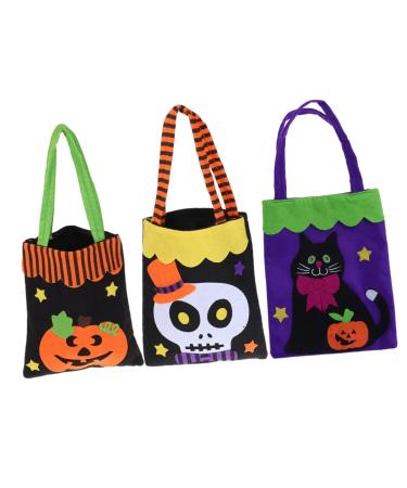PRETYZOOM 3pcs Halloween Handbag Candy Bag Candy Bags Candy Halloween Candy Bag Props Portable Child