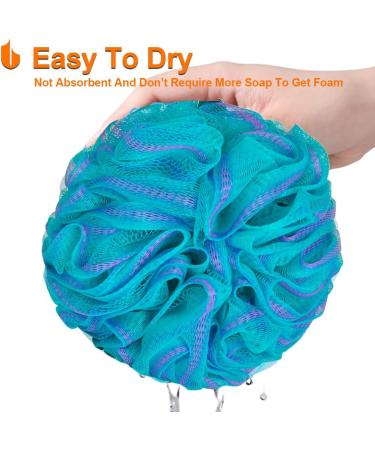 Urbanstrive XL Soft Shower Loofah Sponge - 75g Body Wash Ball for Men and Women - Bathroom Accessory - 1 Pack (Green-Purple) - Buy Online on SooperMarket.com