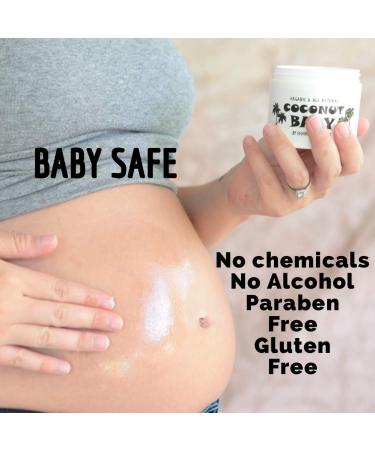 Organic Coconut Baby Oil: Cradle Cap Treatment, Hair Growth, Skin Protection - Eczema, Psoriasis Relief - Massage, Sensitive Skin Care - Diaper Rash, Stretch Marks - with Sunflower & Grape Seed Oils - 4 fl oz - Buy Online on SooperMarket.com