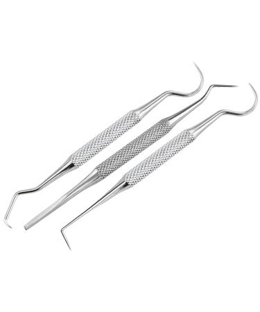 Tartar scratches 3 Party set dog dentist remover mini toothpick tooth cleaner pet dental care for animals made of stainless steel also for cats or rodent tooth cleaning