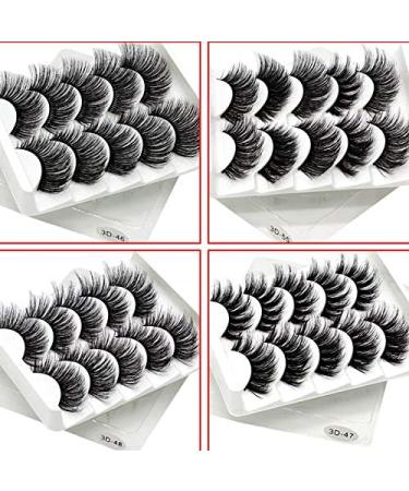Desikixudy 3D-55(Mixed) Soft And Comfortable Cotton Thread Stem Stereo Multi-Layer Eyelashes Fiber False Eyelashes - Buy Online on SooperMarket.com