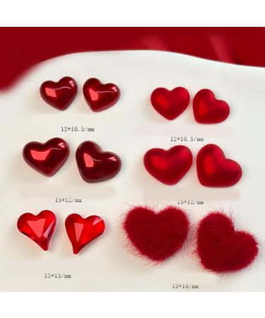 Love New Year Nail Crystal Heart Nail Art Plush Heart Nail Art Decoration Nail Supplies For Girl Crystal Heart Nail Art Love Nail Plush Heart Nail Art Decor - Buy Online on SooperMarket.com