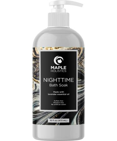 Luxury Nighttime Bubble Bath for Women - Aromatherapy Sleep Bath Soak for Women Relaxing and Nourishing Vegan Formula with Lavender Essential Oil and Shea Butter - Sulfate Paraben and Phthalate Free Lavender 16 Fl Oz (Pa...