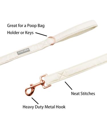 Lionet Paws Dog Leash - Premium Silk Leash for Small Medium & Large Dogs | Matching Collars for Girls & Boys | Pack of 1 - White - Buy Online on SooperMarket.com