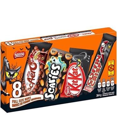 NESTL Full-Sized Halloween Assorted Chocolate & Candy - KITKAT COFFIN CRISP SCAERO SCARIES - 364g (Pack of 8 Bars) Smarties and Scaries Packaging May Vary - Buy Online on SooperMarket.com