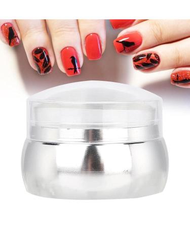 Silicon Nail Art Stamper with Lid - Perfect for Beginners & Professionals - Silver Schaber Stamper for Nail Studios & Nail Art Schools - Buy Online on SooperMarket.com