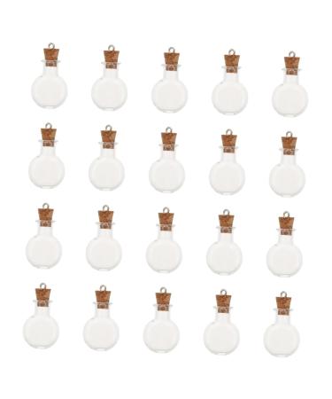 Zerodeko Storage Bottles 20pcs Mini Wishing Bottle Cork Small Wishing Bottle Glass Bed Room Decor