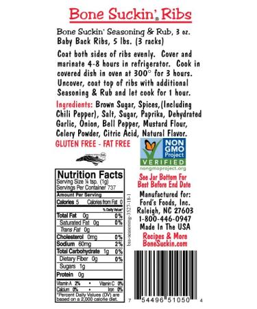 Bone Suckin' Sauce Seasoning & Rub Original  26 Ounce - Buy Online on SooperMarket.com