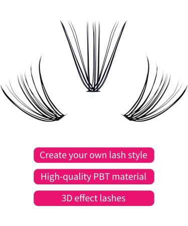 D Curl 20D 0.07 10mm Cluster Lashes Extensions - 200Pcs DIY Eyelash Extensions at Home - Buy Online on SooperMarket.com