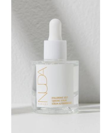 Nuda Hyaluronic Self Tanning Serum | Lightweight Hyaluronic Acid Serum for a Gradual Tan | Hydrating Liquid Bronzer with Antioxidants & Vitamin E | Vegan Self Tanner Non-Transferring (30mL)