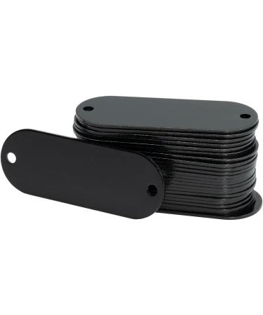StayMax Aluminum Engraving Blanks Tags Stamping Blanks Tags with 2 Holes 25 Pack (Black) - Buy Online on SooperMarket.com