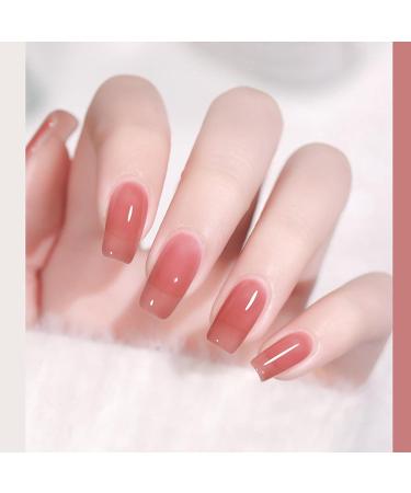 Nude Jelly Gel Nail Polish - Sheer Nude Jelly Transparent Gel Nail Polish - 7ml Nude Pale Pink Nail Polish - Soak Off U V LED Gel Nail Varnish - Buy Online on SooperMarket.com