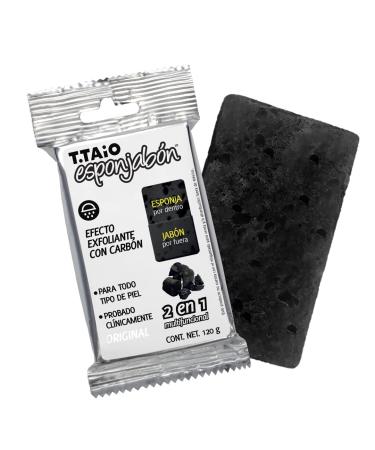 TOD Soap Sponge Esponjabon Charcoal (1 Pack - Natural)