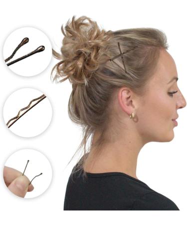 BasicSense 30PCS Dark Brown Metal Bobby Kirby Hair Pins - Buy Online on SooperMarket.com