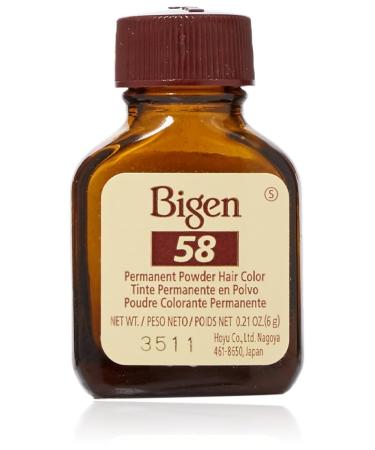 Bigen Hair Coor 58- Black Brown Noir Naturel 0.21 oz