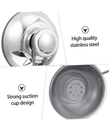 Alipis 1pc Hook up Heavy Duty Coat Hangers Suction Cup Hook Wall Key Hanger Suck Cup Hook Metal Work Towel 7X6CM Silver - Buy Online on SooperMarket.com