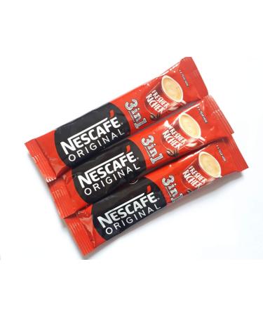 Nescafe 3in1 Original EU Made Long Expiry Date Individual Instant Coffee Sachets (24 sachets) Original 24 count (Pack of 1)