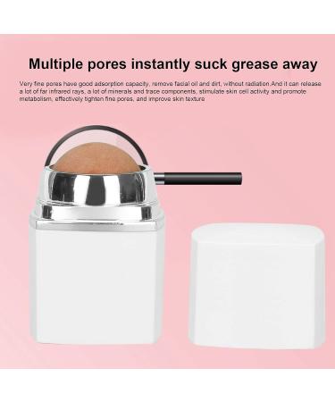 Mini Portable Facial Roller Reusable Facial Skin Care Tools for Exquisite Makeup Volcanic Stone Oil Absorbing Ball for Skincare Easy Cleaning Makeup Beauty Accessories for Female Girls(White) - Buy Online on SooperMarket.com