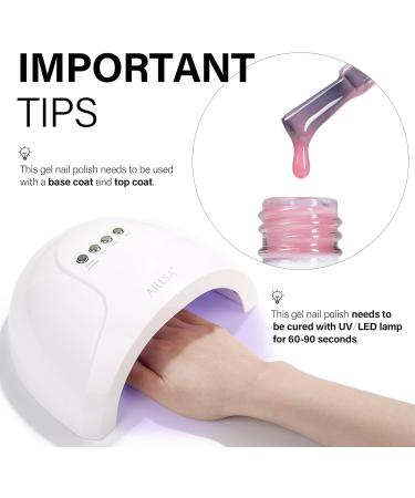 AILLSA Pink Gel Nail Polish - Nude Gel Polish Sheer Pink Jelly Gel Nail Polish Soak Off U V Gel Nail Polish Neutral Nail Polish Gel for Nail Art French Manicure at Home Day Gifts 0.51 Fl Oz GB49 A33sheer Pink - Buy Online on SooperMarket.com