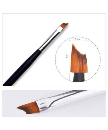French Tip Nail Brush with Black Handle - Oblique Head UV Gel Acrylic Painting Pen | Pack of 1 - Buy Online on SooperMarket.com