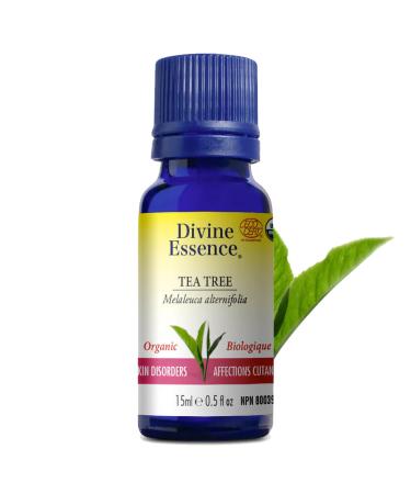 Divine Essence-Organic-Tea Tree Essential Oil-100% pure & natural-15ml ECOCERT NPN: 80039839