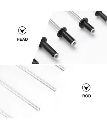Hemoton Black Rivets Threaded Rivets 120pcs Blind Rivets Aluminium Black .4 .0 .2 Rivet Blind Rivets Nail Fasteners for Home Stainless Steel Rivets Stainless Steel Set - Buy Online on SooperMarket.com