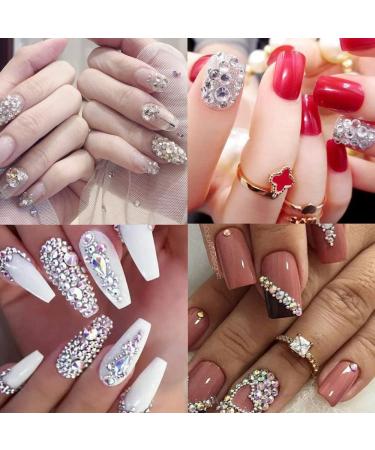 Crystal AB Rhinestones Set with Tools - 1440pcs Diamonds Gems for Nail Art Decoration - Buy Online on SooperMarket.com