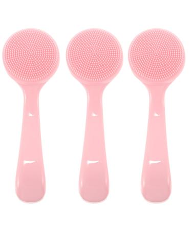 Healeved Power Tools Scrub Cosmetic Brushes Gentle Beauty Cleansing Tool Hand- Removal Skincare Girl Exfoliating Massaging Skin Brush Face Makeup Lip for Women Tools Cleaning Instrument Brush Cleaner 12.7X4X1.7CM Pink