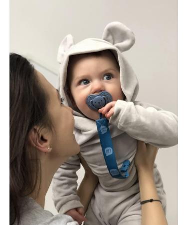 LOVI Dynamic Pacifier 3-6 Months | Silicone BPA-Free | Hey Collection | Blue 2 Pack | Safe for Your Baby - Buy Online on SooperMarket.com
