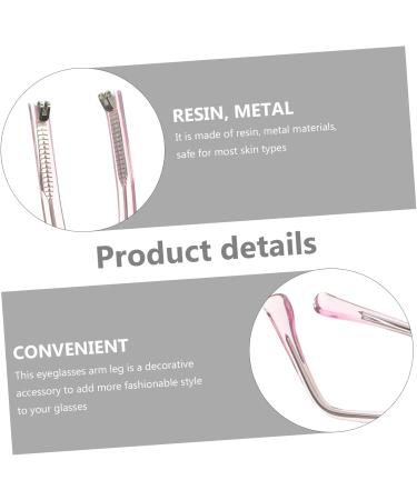 WOFASHPURET 1 Pair Accessories Metal Eyeglass Feet Arm Temple Sunglasses Arms Legs Eyeglass Repair Kit Repair Glass Holder Metal Resin Picture Frame Eyeglass Legs Pink 14.00X0.70X0.60CM - Buy Online on SooperMarket.com