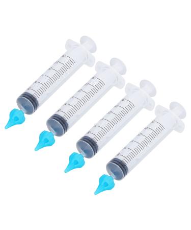 Alomejor 4pcs 30ml Children Adult Ear Wax Cleaner Remover Syringe Ear Wax Flusher Tool for Ear Cleaning Irrigation