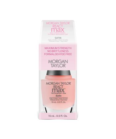 Morgan Taylor React Max Satin Formaldehyde Free Nail Strengthener Extended Wear Base Coat 15ml
