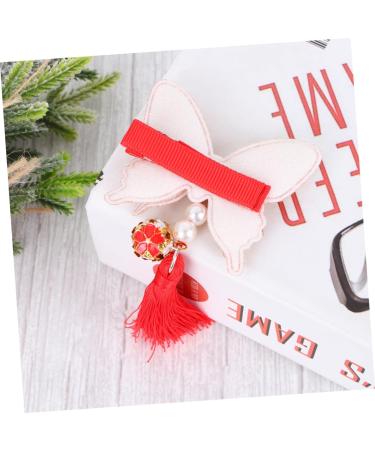 ibasenice 2 Pairs Chinese Style Hairpin Tassels Barrettes Party Hair Clip Kids Hairpin for New Year Bows Hair Clips New Year Bobby Pin Japanese-style Hairpin Child Girl Side Clip - Buy Online on SooperMarket.com