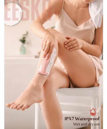 EESKA 3-in-1 Electric Razor for Women - Painless Bikini Trimmer & Body Hair Removal - IPX7 Waterproof - Wet & Dry Use - Type C USB Recharge - Pink - Buy Online on SooperMarket.com