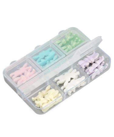 Rabbit Nail Decoration Nail Ornaments Adequate Quantity Safe Resin Multipurpose Beautiful for Nail Salon for Winter