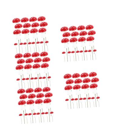 100 pcs Mushroom Cake Toppers mushroom party decorations cupcake toppers mushroom cupcake picks woodland cupcake topper baby decorations baby cake decor Small mushroom Fairy Foam Redx5pcs 8X2X2CMx5pcs