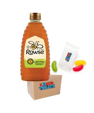 Rowse Organic Honey (1.36kg) Big Squeezy Bottle Natural Sweetener Honey for Cooking Boxed Treatz