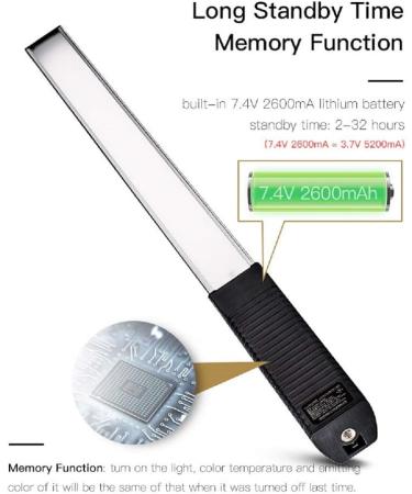 LUXCEO RGB LED Photography Lighting Wand - 1000 Lumens, CRI 95+, USB Rechargeable, Remote Control, Carry Bag - Adjustable Color Temp, 36 Colors - Buy Online on SooperMarket.com