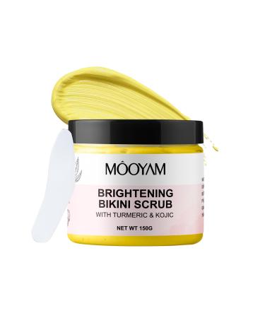 Bikini Area Exfoliator Exfoliating Body Scrub Turmeric Scrub Kojic Brightening Bump Eraser KP Body Exfoliant Ingrown Hair Treatment Body Scrubs for Inner Thighs Bikini Line Intimate Area Armpit 5.29OZ