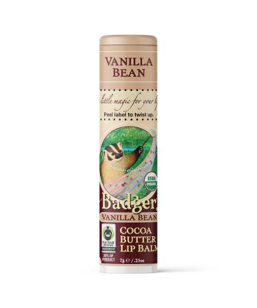 Badger - Cocoa Butter Lip Balm Creamy Cocoa Certified Organic Lip Balm Fair Trade Natural Lip Balm Lip Butter Lip Balm Cocoa Butter Cocoa Care Lip Balm 0.25 oz