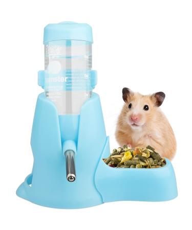 Hamster Water Bottle 80ml Diyife Guinea Pig Water Bottle Non Drip Hamsters Automatic Water Dispenser Free Standing Small Animal Water Bottle for Bunny Chinchilla Hedgehog Squirrel (Blue)