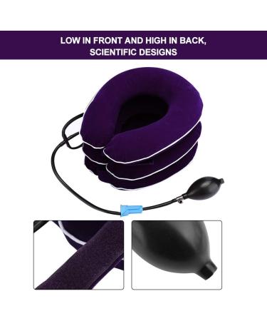 Purple Inflatable Cervical Neck Traction Device for Neck Pain Relief - Buy Online on SooperMarket.com